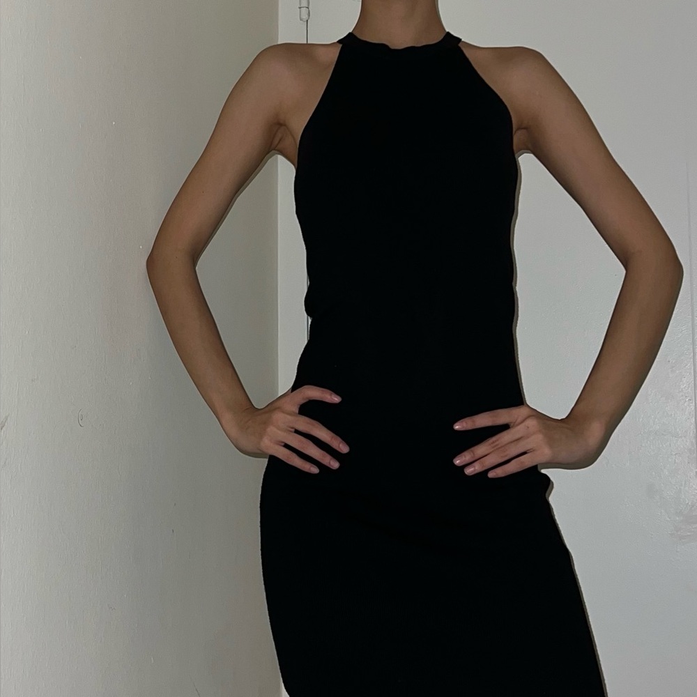 Noisy may Black Midi Dress